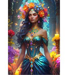 Puzzle Bluebird A Deusa Das Flores 1000 peças
