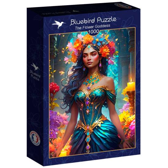 Puzzle Bluebird A Deusa Das Flores 1000 peças