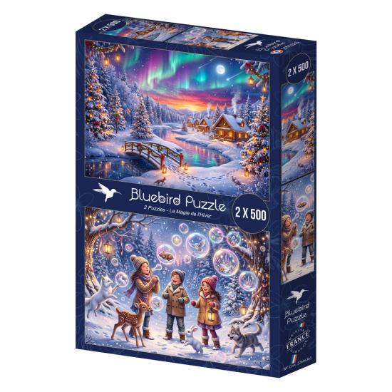 Puzzle Bluebird A Magia Do Inverno de 2x500 Peças
