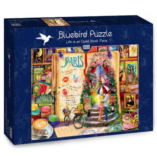 Puzzle Bluebird A vida é um Livro Aberto em Paris 1000 peças