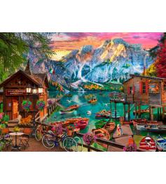 Puzzle Bluebird Lago Di Braies, Italia 500 peças
