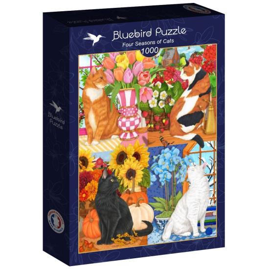 Puzzle Bluebird As Quatro Estações Dos Gatos 1000 peças