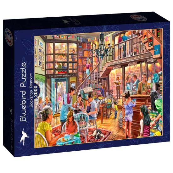 Puzzle Bluebird Salão de chá da livraria 2000 Peças