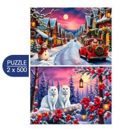 Puzzle Bluebird Pronto Para O Natal 2x500 Peças
