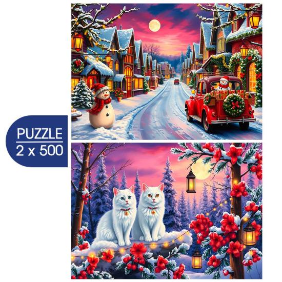 Puzzle Bluebird Pronto Para O Natal 2x500 Peças