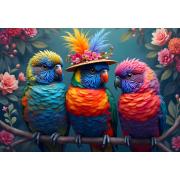 Puzzle Bluebird Papagaios Arco-Íris 1000 peças