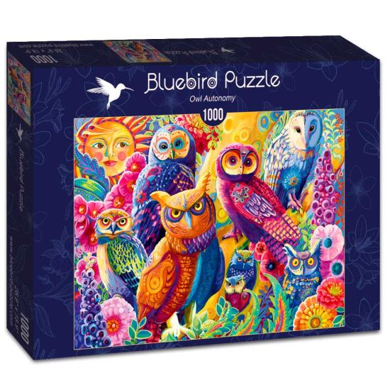 Puzzle Bluebird Corujas Coloridas 1000 Peças