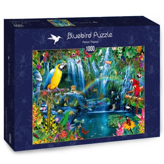Puzzle Bluebird Papagaios Tropicais de 1000 peças