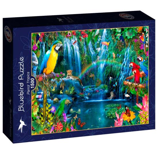 Puzzle Bluebird Papagaios Tropicais de 1500 Peças