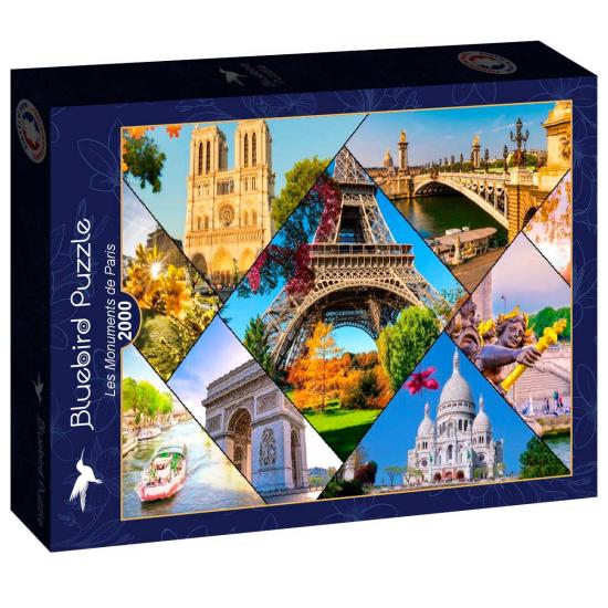 Puzzle Bluebird Os Monumentos De Paris de 2000 Peças