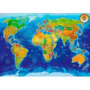 Puzzle Bluebird Mapa Geopolítico do Mundo 1000 peças
