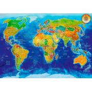 Puzzle Bluebird Mapa Geopolítico do Mundo 1000 peças