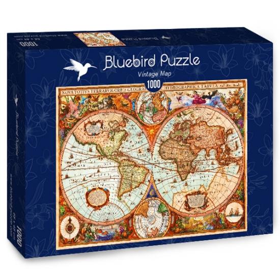Puzzle Bluebird Biblioteca Mapa de 1000 Peças Puzzle Bluebird Biblioteca Mapa de 1000 Peças