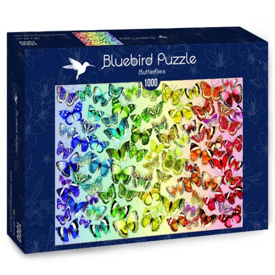 Puzzle Bluebird Borboletas Coloridas 1000 peças
