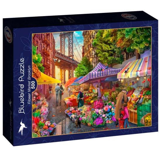 Puzzle Bluebird Mercado de flores de Brooklyn 500 peças
