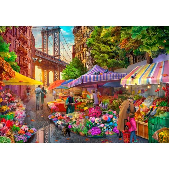 Puzzle Bluebird Mercado de Flores de Brooklyn 1000 peças