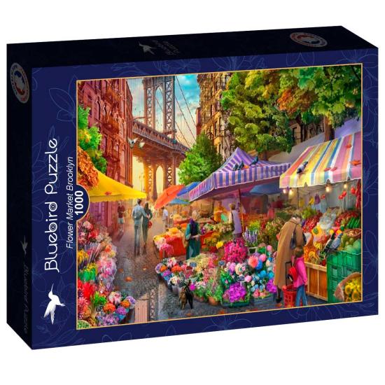 Puzzle Bluebird Mercado de Flores de Brooklyn 1000 peças