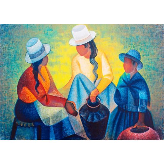 Puzzle Bluebird Mulheres com o Potiche Azul 1000 Peças