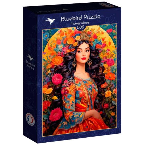 Puzzle Bluebird Musa Da Flor de 500 peças