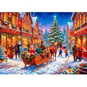 Puzzle Bluebird Natal No Centro Da Vila de 500 peças