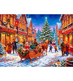 Puzzle Bluebird Natal No Centro Da Vila de 500 peças