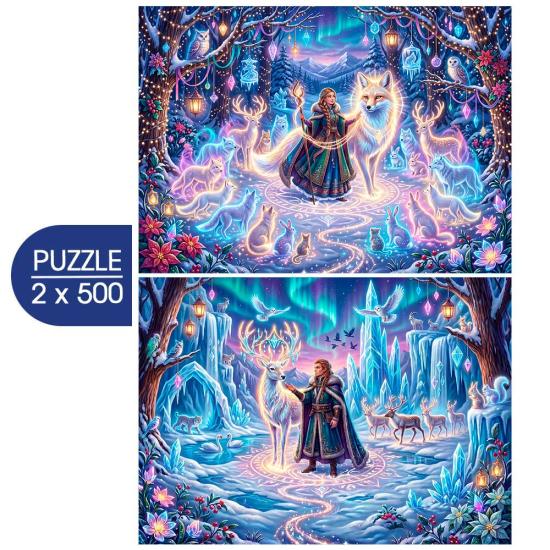 Puzzle Bluebird Neve E Encantamento de 2x500 Peças