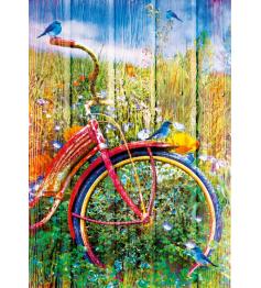 Puzzle Bluebird Pássaros Azuis na Bicicleta 1000 Peças