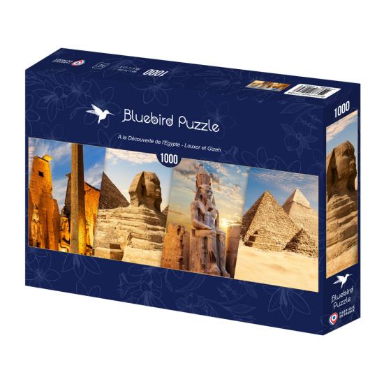 Puzzle Panorâmico Bluebird Egito, Luxor E Gizé 1000 Peças