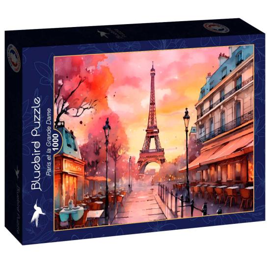 Puzzle Bluebird Paris E A Grande Dama de 1000 Peças