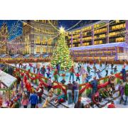 Puzzle Bluebird Patinação De Natal 1000 peças