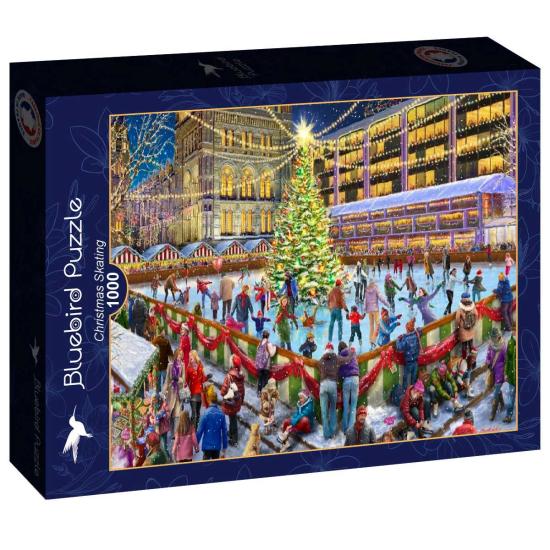 Puzzle Bluebird Patinação De Natal 1000 peças