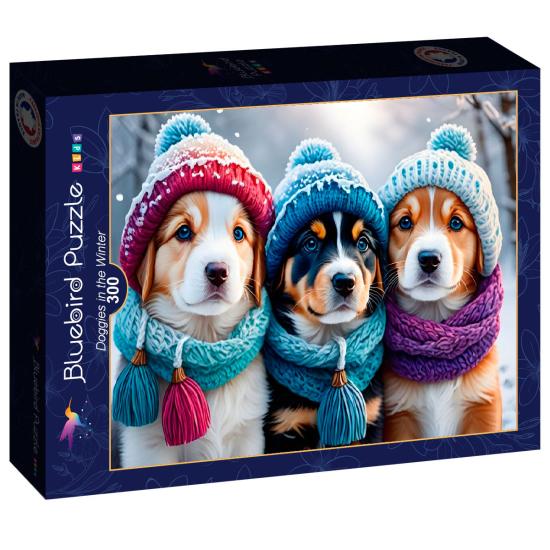 Puzzle Bluebird Cachorrinhos no Inverno XXL de 300 peças Puzzle Bluebird Cachorrinhos no Inverno XXL de 300 peças