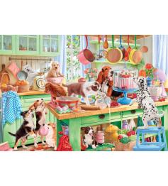 Puzzle Bluebird Cães Na Cozinha de 1000 Peças