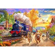 Puzzle Bluebird Seguindo o Comboio de 1000 Peças