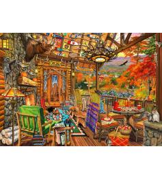 Puzzle Bluebird Adirondack Porch 1000 peças