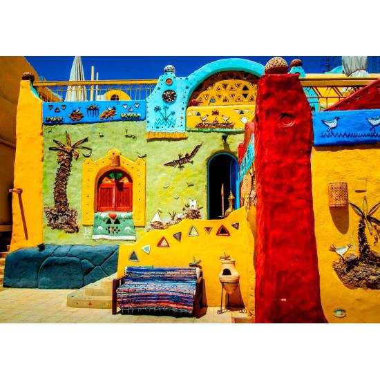 Puzzle Bluebird Vila Africana Colorida de 1.500 peças