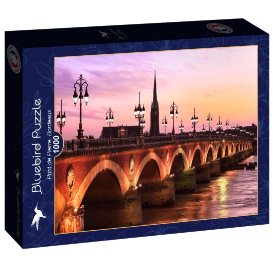 Puzzle Bluebird Ponte de pedra em Bordéus de 1000 Peças Puzzle Bluebird Ponte de pedra em Bordéus de 1000 Peças