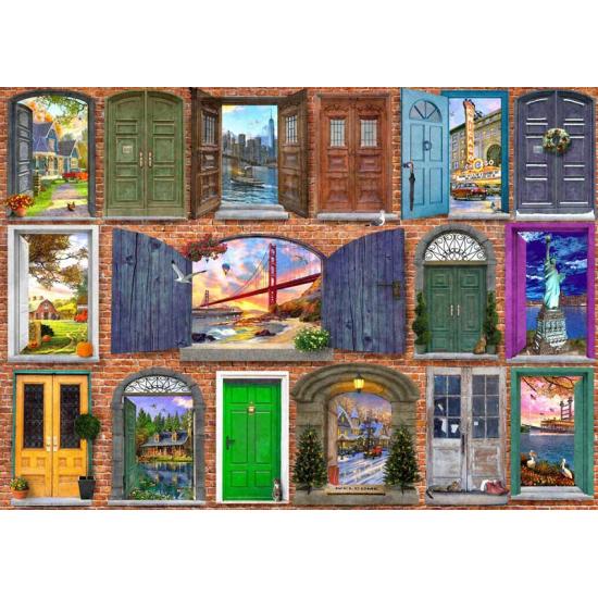 Puzzle Bluebird Doors of the United States 2000 Piece