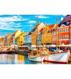 Puzzle Bluebird Porto de Nyhavn, Copenhaga 1000 Peças