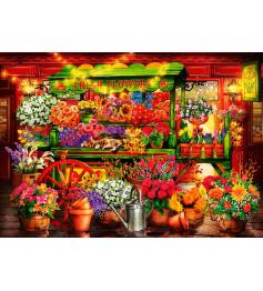 Puzzle Bluebird Flower Market 1000 peças