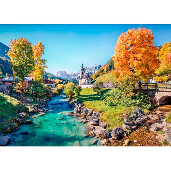 Puzzle Bluebird Ramsau no Outono de 500 peças Puzzle Bluebird Ramsau no Outono de 500 peças