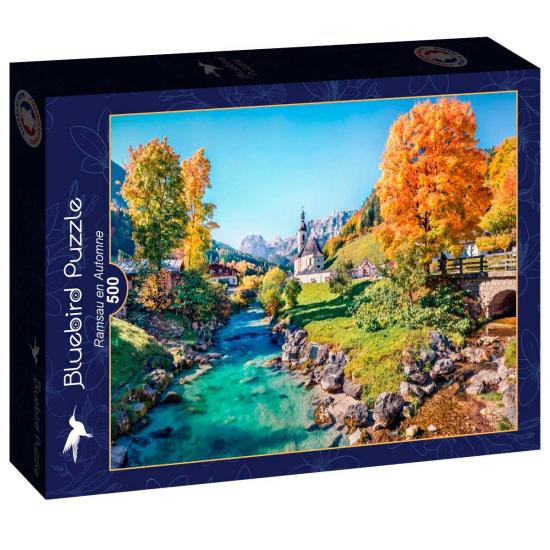Puzzle Bluebird Ramsau no Outono de 500 peças Puzzle Bluebird Ramsau no Outono de 500 peças