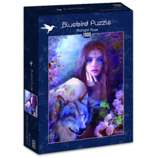 Puzzle Bluebird Midnight Rose 1000 peças