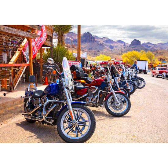 Puzzle Bluebird Rt66 Oatman motocicletas 1.000 peças