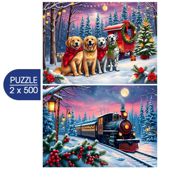 Puzzle Bluebird O Natal Está Chegando 2x500 Peças