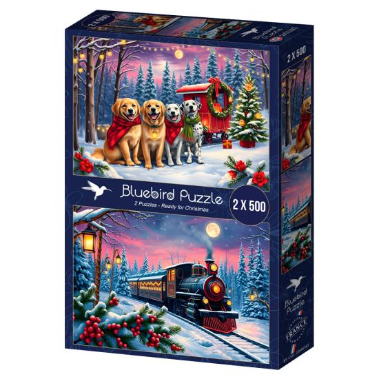 Puzzle Bluebird O Natal Está Chegando 2x500 Peças