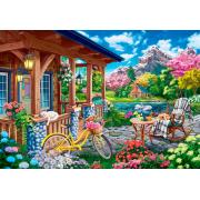 Puzzle Bluebird Casa Noturna Nas Montanhas de 1000 Peças