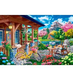 Puzzle Bluebird Casa Noturna Nas Montanhas de 1000 Peças