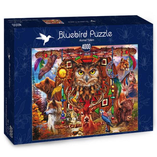 Puzzle Bluebird Totem Animal de 4000 peças Puzzle Bluebird Totem Animal de 4000 peças