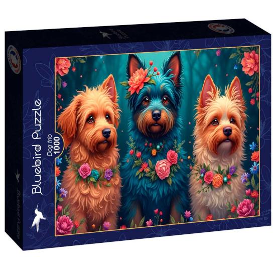 Puzzle Bluebird Trio De Cães de 1000 Peças